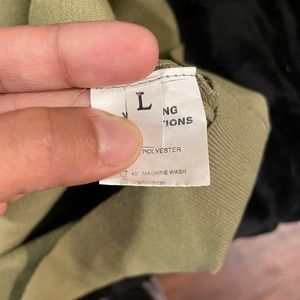Olive green polyester dress